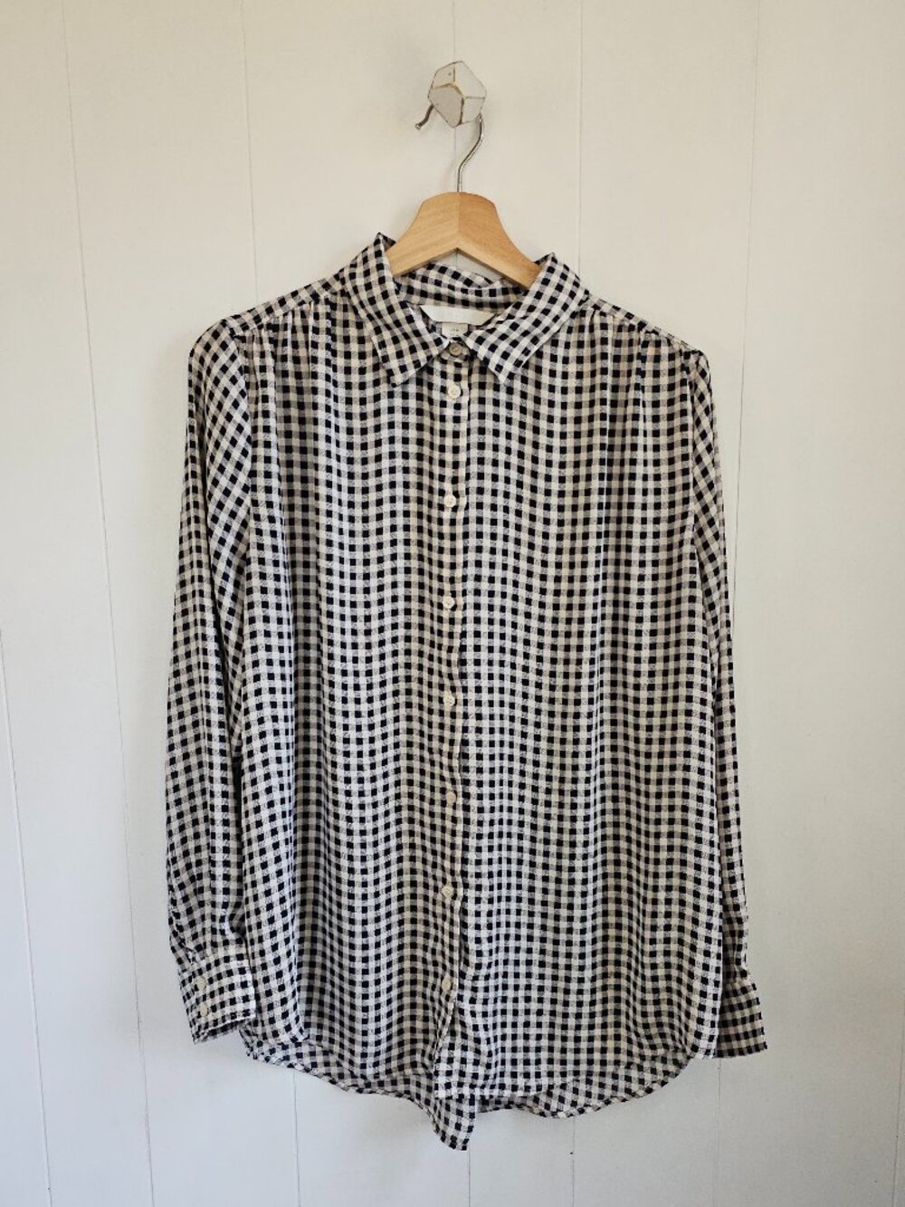 H&M Gingham Button-Down Blouse